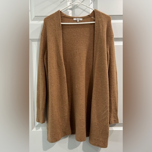 Madewell Wool Alpaca Blend Oversized Cardigan Sz XXS Camel Grandma Boho Casual - Picture 1 of 6